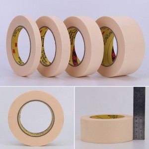 Коғази Crepe 3M лентаи ниқобкунанда (3M2142,3M2693,3M2380,3M214)барои рангубор/ниқоби мошин