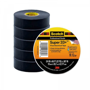 3M Scotch Super 33 Vinyl Electrical Tape for Electrical Insulation & UV Rays Resistance