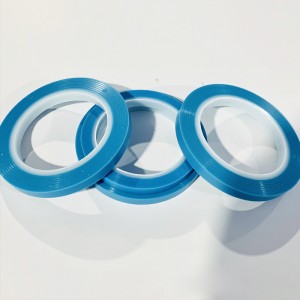 Augstas temperatūras smalkas līnijas PVC maskēšanas lente, kas līdzvērtīga 3M 4737 un Tesa 4174/4244