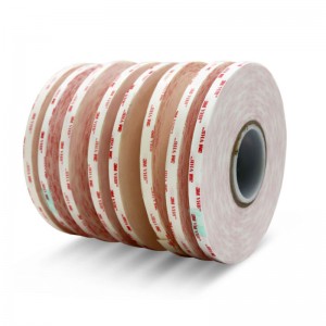 White VHB Foam Tape 3M 4920, 3M4930, 3M4950 VHB អនុវត្តចំពោះការផ្គុំអេក្រង់ LCD អេឡិចត្រូនិក