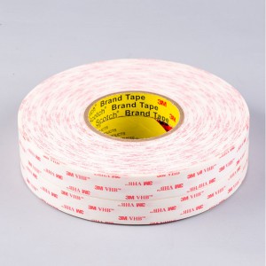 White VHB Foam Tape 3M 4920, 3M4930, 3M4950 VHB អនុវត្តចំពោះការផ្គុំអេក្រង់ LCD អេឡិចត្រូនិក