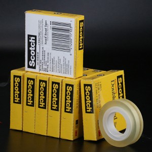 3M scotch 665 double coated UPVC film repositionable tape transparan
