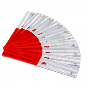 Strong Visibility 3M 983D Red and White Reflective Tape for Vehicles