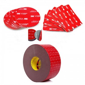 3M VHB Mounting Tape 5952, 5608, 5962 for Powder Coated Metal and Plastics