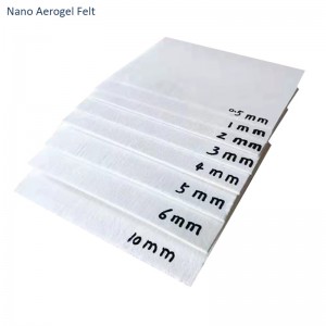 Fireproof Nano Aerogel Insulation felt for Thermal/Sound/Light Reduction