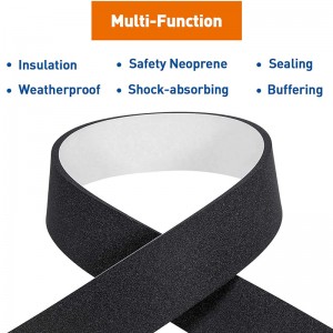 Fireproof High Density EVA Foam Waterproof Weather Stripping Tape សម្រាប់អ៊ីសូឡង់ទ្វារ និងបង្អួច