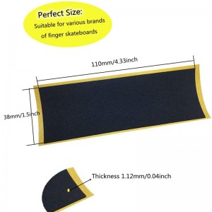 38x110mm Anti Slip Black Foam Material လက်ချောင်းဘုတ် Grip Tape