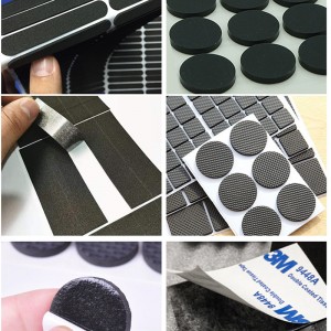 Oanpaste die Cut anty-slip siliconen / rubber pads / lekkens foar sealing, cushioning en pakking