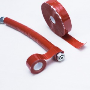 Cinta de goma de silicona autofusible impermeable e flexible para reparación de tubos e selado de cables